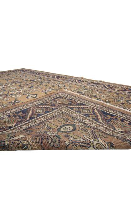 7 x 10 Vintage Persian Mahal Rug 75834 backside