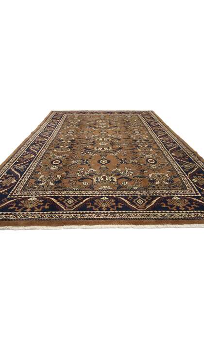 7 x 10 Vintage Persian Mahal Rug 75834 floor