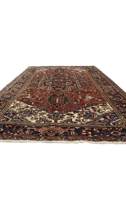 7 x 11 Vintage Persian Heriz Rug 75859