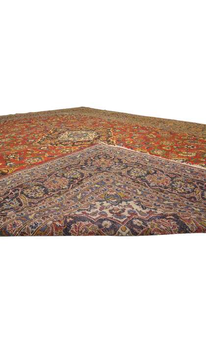 9 x 13 Vintage Persian Kashan Rug 76309