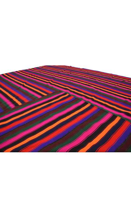 11 x 12 Colorful Turkish Striped Kilim Rug 60741