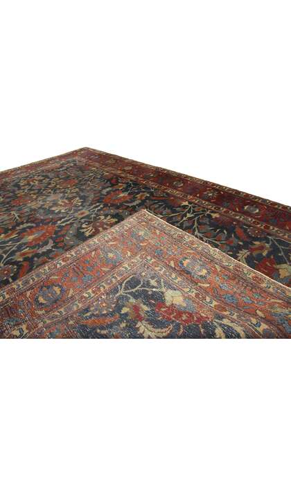 6 x 9 Antique-Worn Persian Tabriz Rug 77170