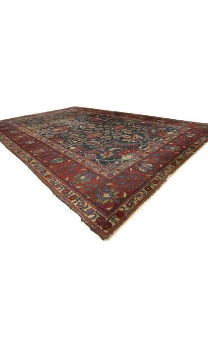 6 x 9 Antique-Worn Persian Tabriz Rug 77170