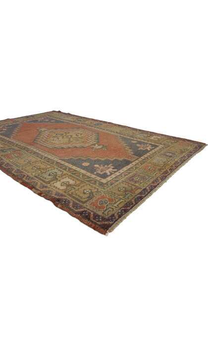 4 x 6 Vintage Turkish Oushak Rug 50135