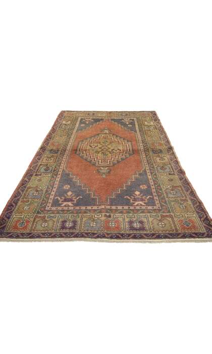 4 x 6 Vintage Turkish Oushak Rug 50135