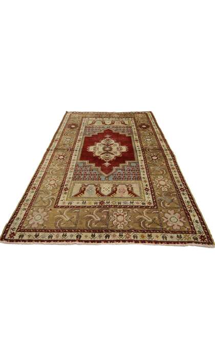 4 x 6 Vintage Turkish Oushak Rug 50343