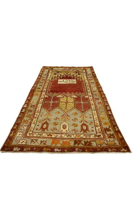 4 x 5 Vintage Turkish Oushak Rug 50640