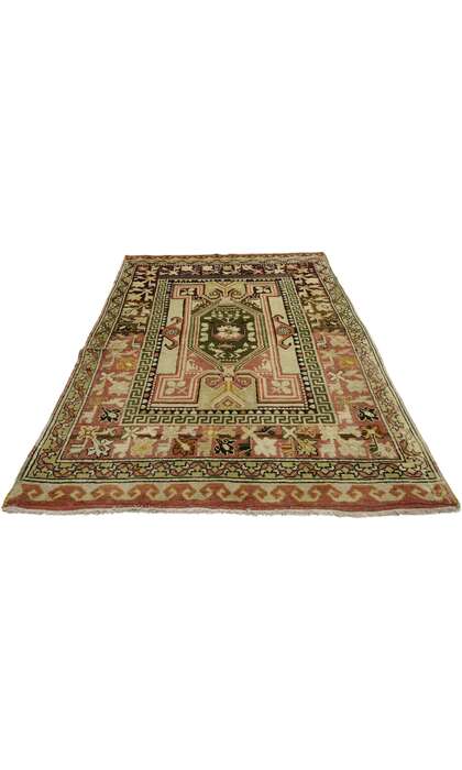 3 x 5 Vintage Turkish Oushak Rug 50906