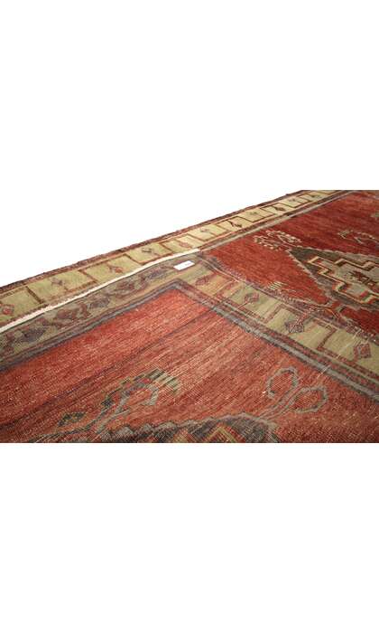 5 x 12 Vintage Red Turkish Oushak Rug 51134
