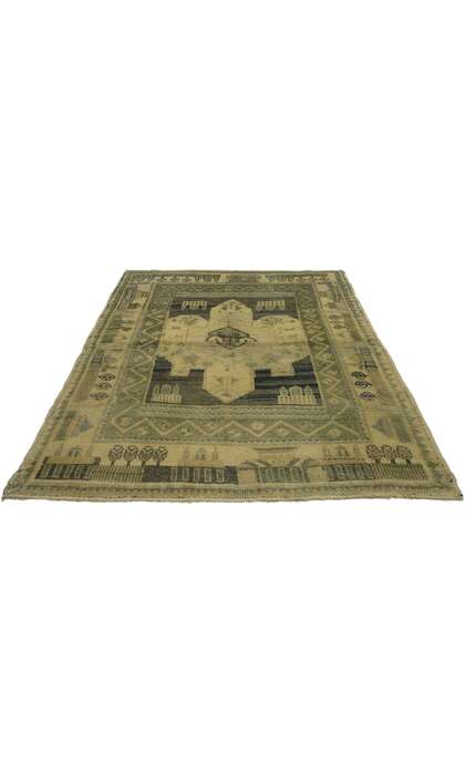 4 x 5 Vintage Oushak Rug 51317