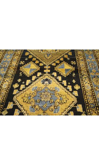3 x 11 Antique Blue Persian Sarab Rug Runner 73326