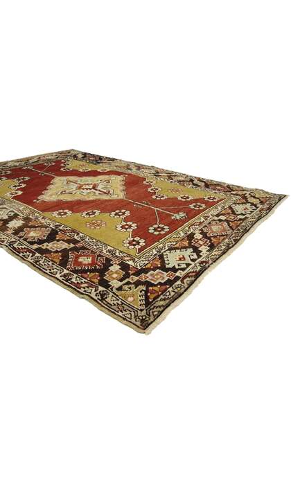 4 x 5 Vintage Turkish Oushak Rug 73835