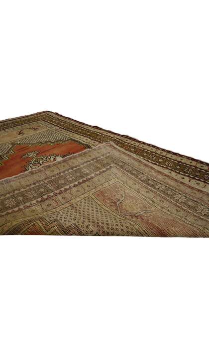 4 x 6 Vintage Turkish  Oushak Rug 73847