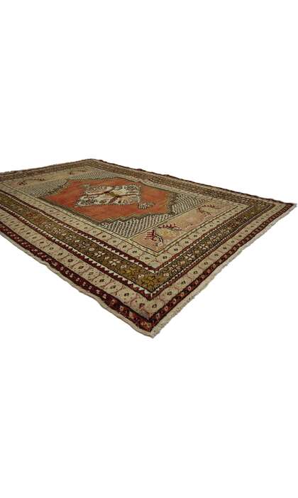 4 x 6 Vintage Turkish  Oushak Rug 73847