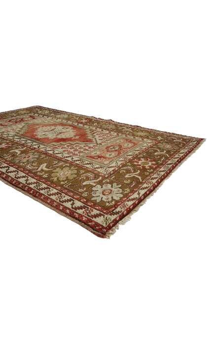 4 x 6 Vintage Turkish Oushak Rug 73849