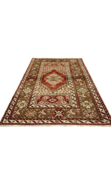 4 x 6 Vintage Turkish Oushak Rug 73849