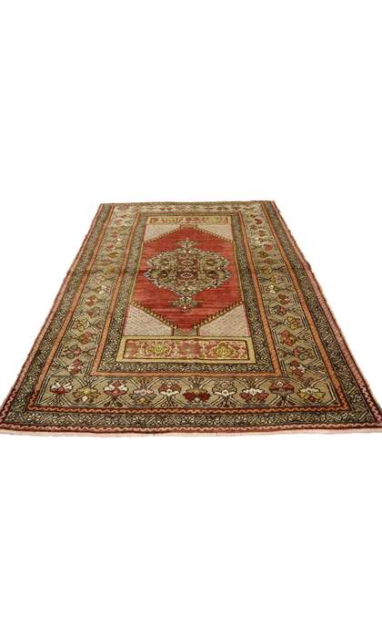 4 x 5 Vintage Turkish Oushak Rug 73854