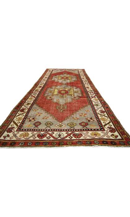 5 x 13 Vintage Turkish Oushak Rug 73885