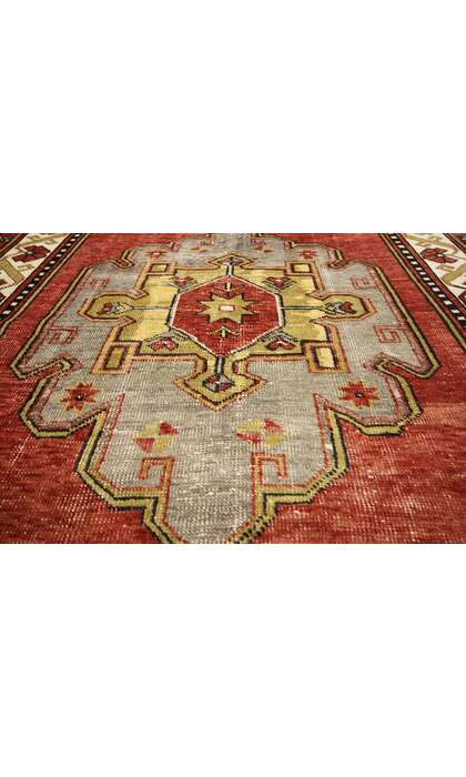 5 x 13 Vintage Turkish Oushak Rug 73885