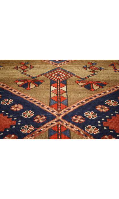 4 x 11 Antique Brown Persian Sarab Rug Runner 73991