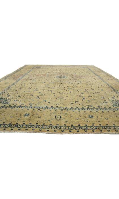 11 x 17 Vintage Persian Kashan Rug 76514