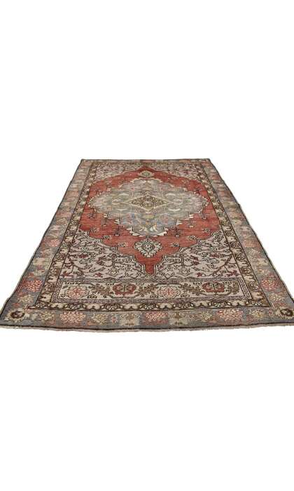 4 x 6 Vintage Turkish Oushak Rug 50300