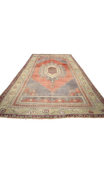 5 x 9 Vintage Turkish Oushak Rug 50758
