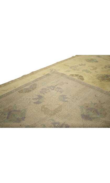 5 x 11 Vintage Turkish Oushak Rug 50843 backside