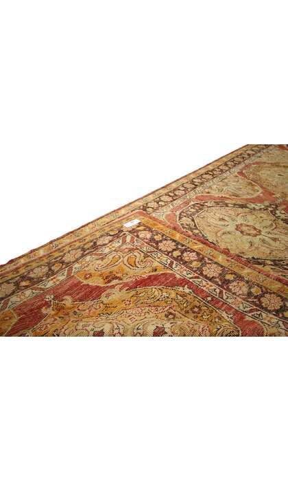 4 x 11 Vintage Turkish Oushak Rug 51055