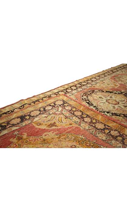 4 x 11 Vintage Turkish Oushak Rug 51056