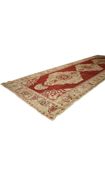 4 x 11 Vintage Red Turkish Oushak Rug 51128