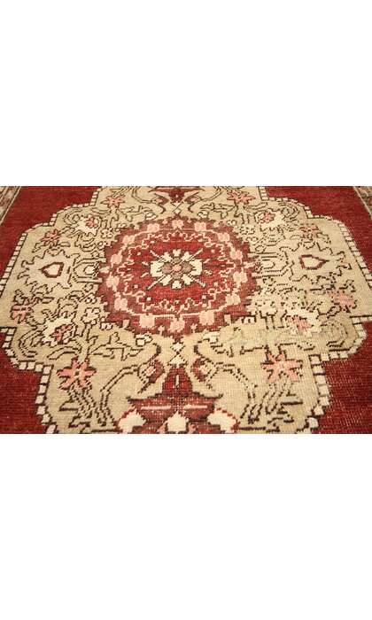 4 x 11 Vintage Red Turkish Oushak Rug 51128