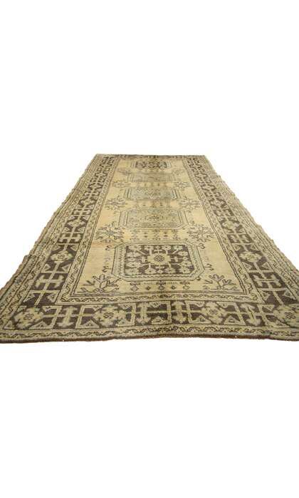 5 x 11 Vintage Turkish Oushak Rug 51140