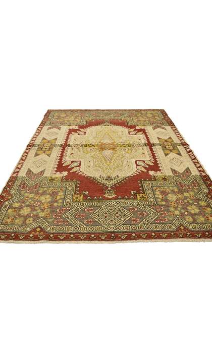 4 x 6 Vintage Oushak Rug 51293