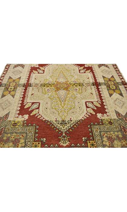 4 x 6 Vintage Oushak Rug 51293v