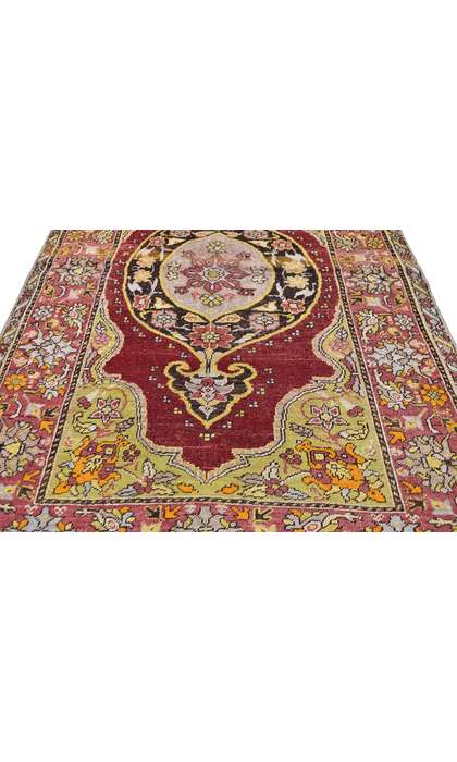 4 x 6 Vintage Turkish Oushak Rug 51723