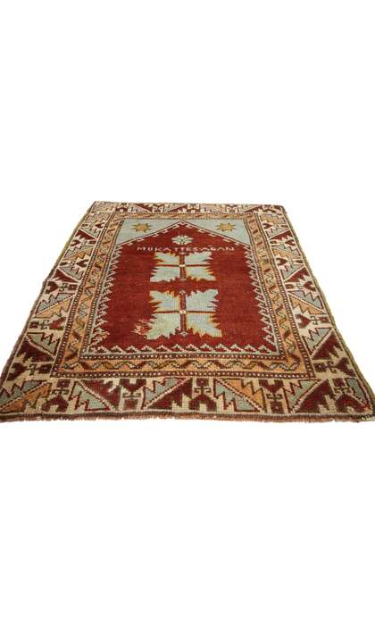 3 x 4 Vintage Oushak Rug 52320