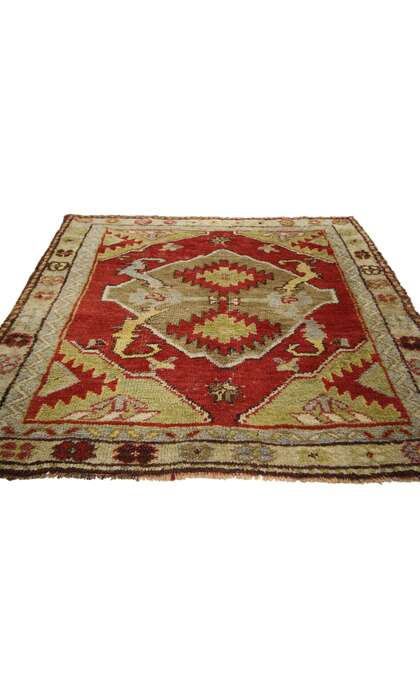 3 x 3 Vintage Oushak Rug 52323