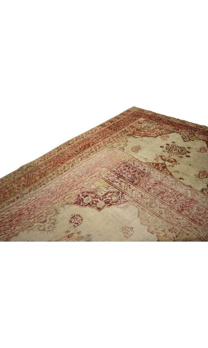 4 x 5 Vintage Turkish Oushak Rug 52325