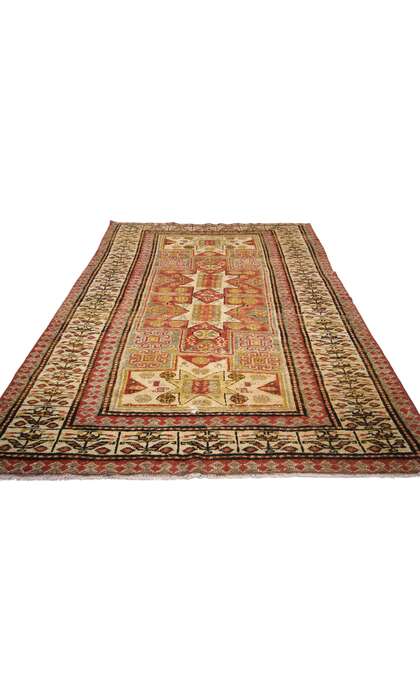 4 x 6 Vintage Turkish Oushak Rug 52337