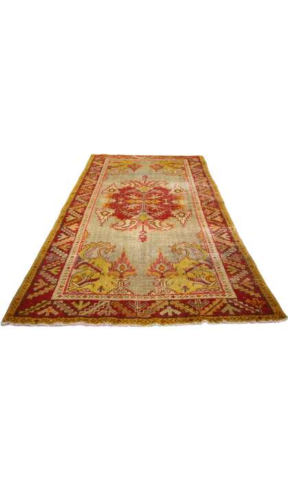 3 x 6 Vintage Turkish Oushak Rug 52340