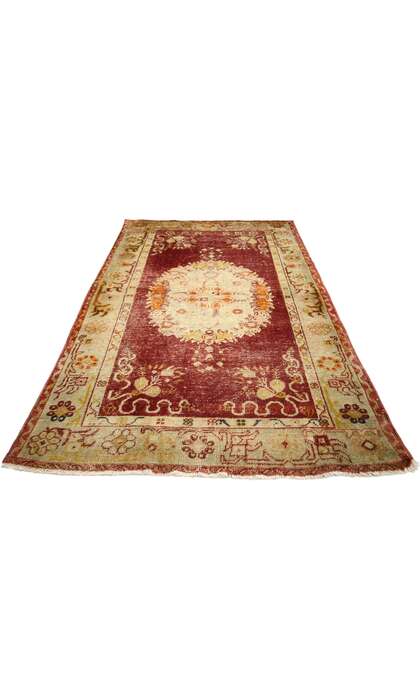 3 x 6 Vintage Turkish Oushak Rug 52343