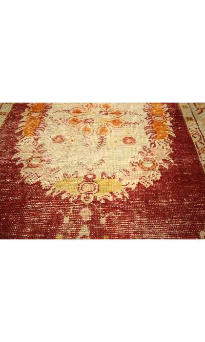 3 x 6 Vintage Turkish Oushak Rug 52343