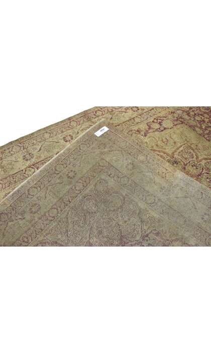4 x 6 Distressed Antique Turkish Hereke Rug 73148