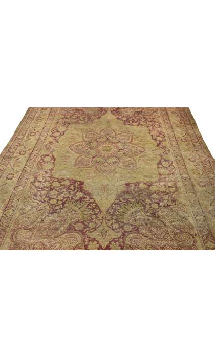4 x 6 Distressed Antique Turkish Hereke Rug 73148