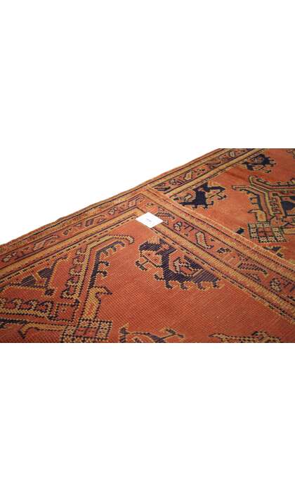 4 x 10 Vintage Turkish Oushak Rug 73611