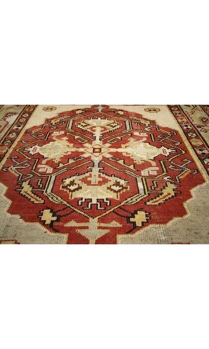 4 x 11 Vintage Turkish Oushak Rug 73769