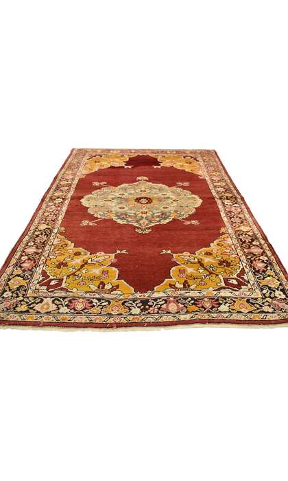 4 x 6 Vintage Turkish Oushak Rug 73837