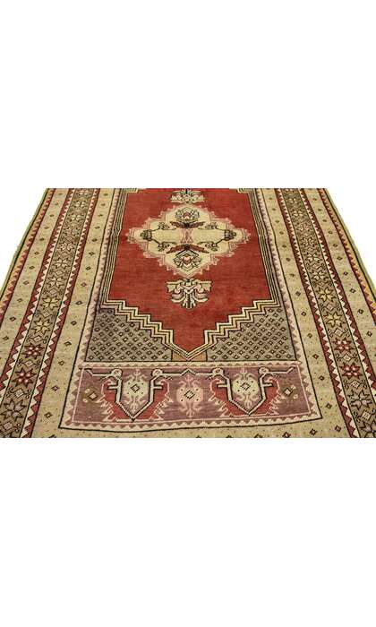 4 x 6 Vintage Turkish Oushak Rug 73845