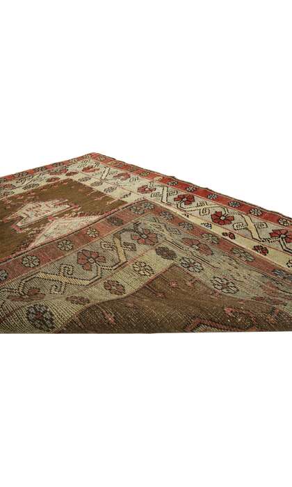 4 x 5 Vintage Turkish Oushak Rug 73884